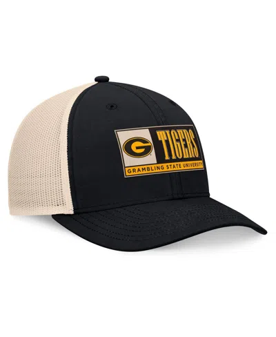 Top Of The World Men's Black/natural Grambling Tigers Bennett Truckerâ Adjustable Hat