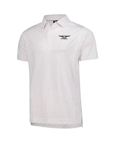 Footjoy Men's White Genesis Invitational Prodry Bounce Print Stretch Pique Polo Shirt In White