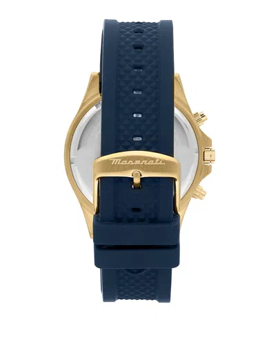 Maserati Men's Chronograph Blue Silicone Watch, 44mm