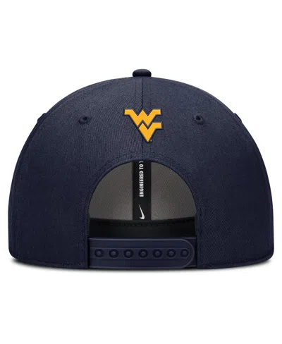 Nike Men's Navy West Virginia Mountaineers Rise Practice Adjustable Hat In Blue