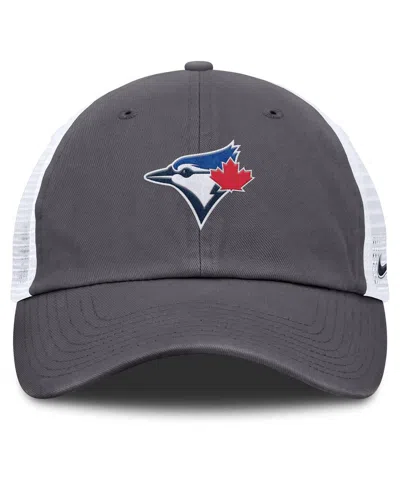 Nike Men's Gray Toronto Blue Jays Adjustable Trucker Hat In Gray