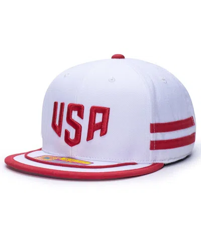 Fan Ink Men'sâ White Usmnt Off-shore Snapback Hat