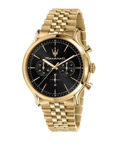 Maserati Men's Chronograph Gold Metal Band Watch, 42mm