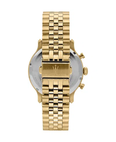 Maserati Men's Chronograph Gold Metal Band Watch, 42mm