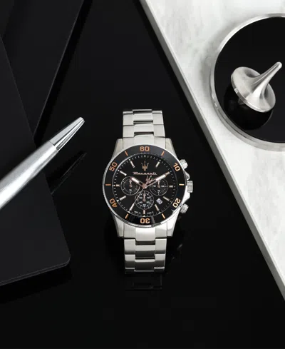 Maserati Men's Chronograph Stainless Steel Metal Band Watch, 43mm