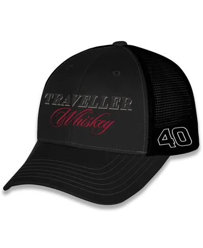 Jr Motorsports Official Team Apparel Men's Black Justin Allgaier Traveler Whiskey Sponsor Adjustable Hat