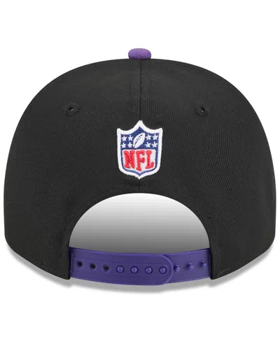 New Era Big Boys And Girls Black/purple Minnesota Vikings 2025 Nfl Draft A-frame 9fifty Snapback Hat In Black