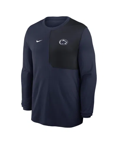 Nike Men's Navy Penn State Nittany Lions 2025 Sideline Coach Uv Performance Long Sleeve T-shirt In Blue