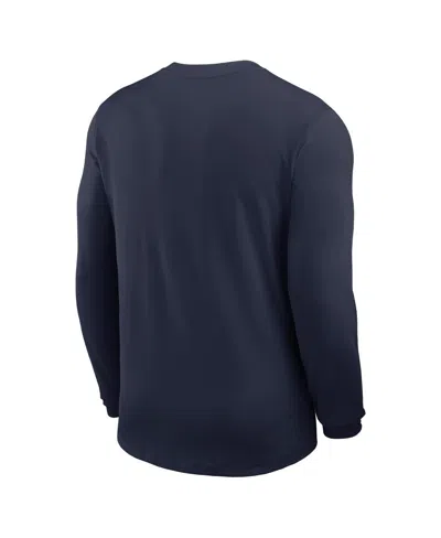 Nike Men's Navy Penn State Nittany Lions 2025 Sideline Coach Uv Performance Long Sleeve T-shirt In Blue