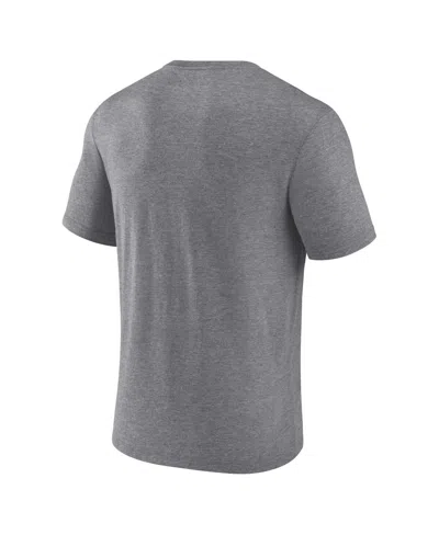 Fanatics Men's Heather Gray New Orleans Saints Warped Block Tri-blend T-shirt In Animal Print