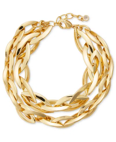On 34th Gold-tone Chain Link Double-row Bracelet, Exclusively At Macy's