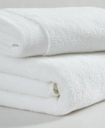 Calvin Klein Entwine Solid Cotton Terry 2-pc. Bath Towel Set, 64" X 34" In White