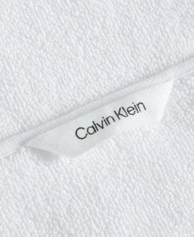 Calvin Klein Entwine Solid Cotton Terry 2-pc. Bath Towel Set, 64" X 34" In White