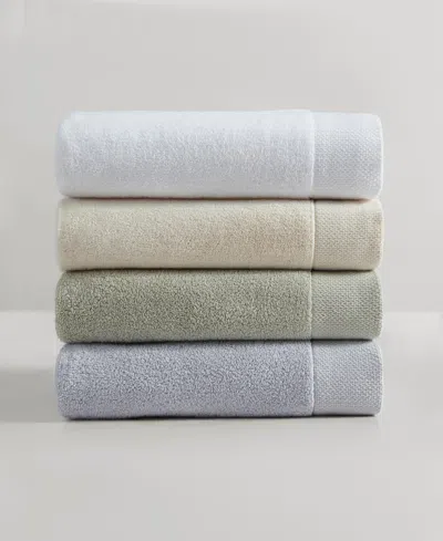 Calvin Klein Entwine Solid Cotton Terry 2-pc. Bath Towel Set, 64" X 34" In White