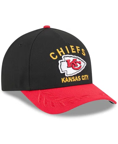New Era Big Boys And Girls Black/red Kansas City Chiefs 2025 Nfl Draft 9forty A-frame M-crown Adjustable Hat In Black