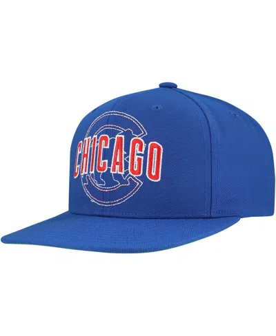 Mitchell & Ness Men's Royal Chicago Cubs Double Up Snapback Hat