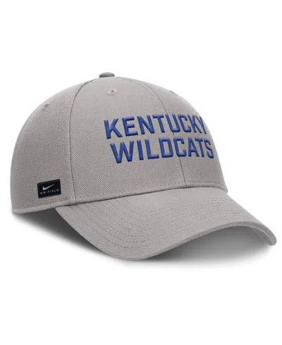 Nike Men's Gray Kentucky Wildcats Rise Practice Adjustable Hat In Gray