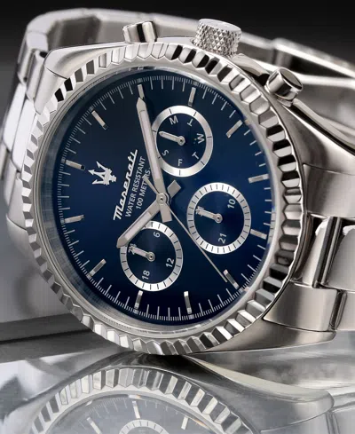 Maserati Men's Multifunction Stainless Steel Metal Band Watch, 43mm