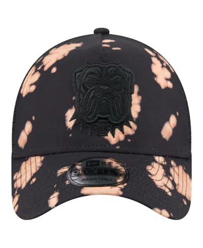 New Era Men's Black Cleveland Browns Bleached A-frame 9forty Trucker Adjustable Hat