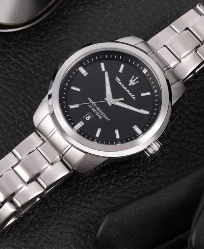 Maserati Men's Date Stainless Steel Metal Band Watch, 44mm
