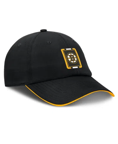 Fanatics Men's Black/gold Boston Bruins Authentic Pro Ripstop Adjustable Hat