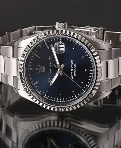 Maserati Men's Date Stainless Steel Metal Band Watch, 43mm