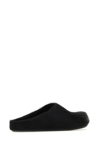 Marni Long-hair Calfskin Fussbett Sabot