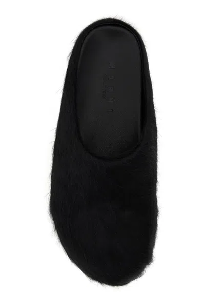 Marni Long-hair Calfskin Fussbett Sabot