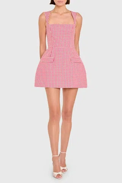 Amanda Uprichard Bethany Skort Romper In Pink