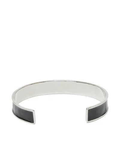 Undercover Silver Engraved Bracelet In Metallic