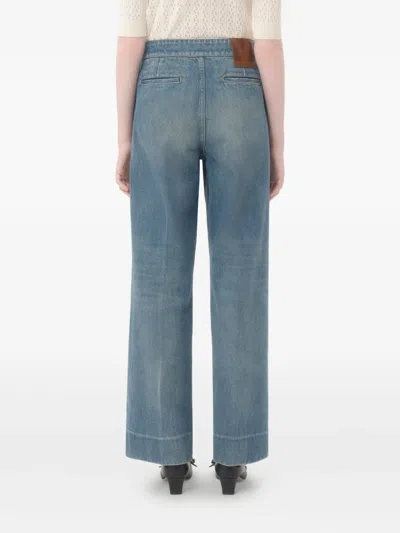 Valentino Pantaloni In Denim In Blue