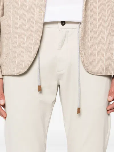 Eleventy Drawstring-waist Trousers In Neutral