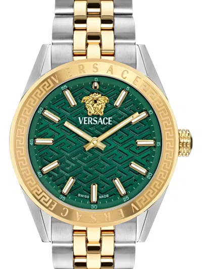 Versace V-code 36mm In Gold