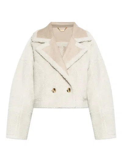Munthe Double-breasted Reversible Jacket In Neutral