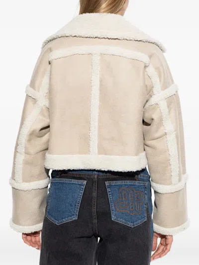 Munthe Double-breasted Reversible Jacket In Neutral