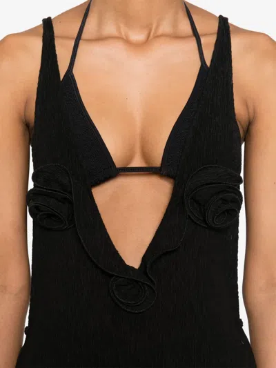 Magda Butrym V-neck Maxi Dress In Black