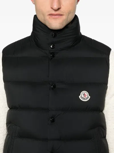 Moncler Tibb Down Gilet In Animal Print