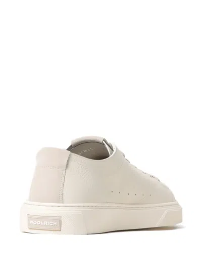 Woolrich Leather Sneakers In Neutral