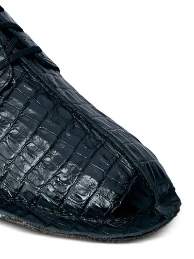 Martine Rose X Clarks Croc-embossed Derby Shoes In Black