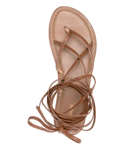 Fusion Lace-up Leather Sandals