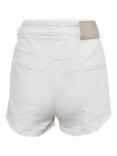 Pre-owned Givenchy Distress-detail Denim Shorts In White