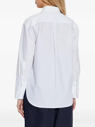 Kenzo Boke Flower-embellished Cotton Shirt In White