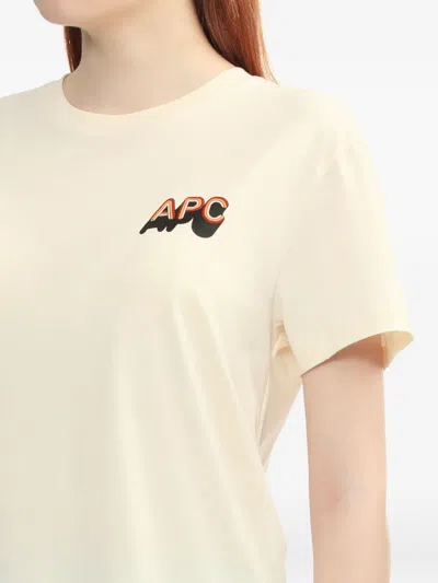 Apc Logo-print Cotton T-shirt In Neutral