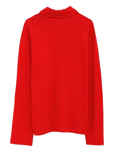 The Row Roddie Polo Top In Red
