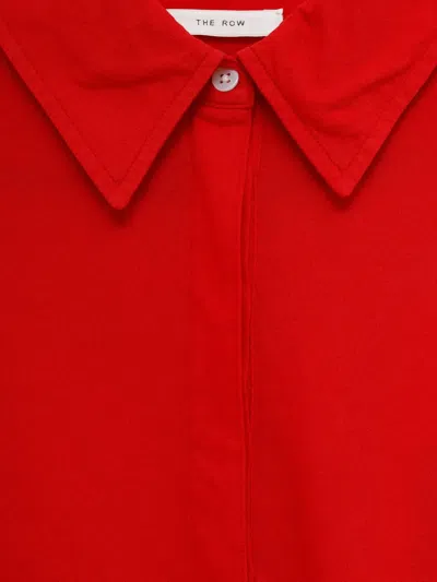 The Row Roddie Polo Top In Red