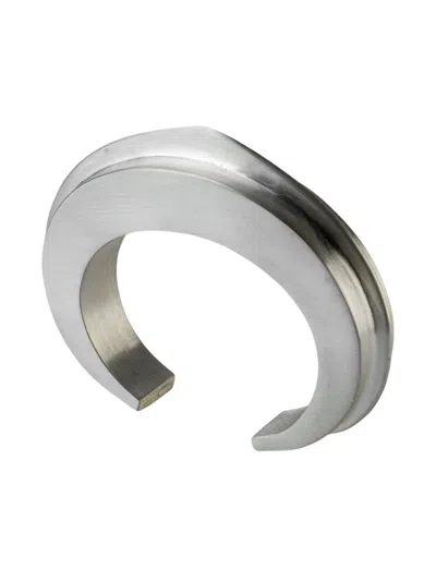 Parts Of Four Sterling-silver Crescent Folded Bracelet In Metallic