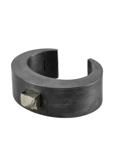 Parts Of Four Sterling-silver Crescent Pyrite-embellished Bracelet In Metallic