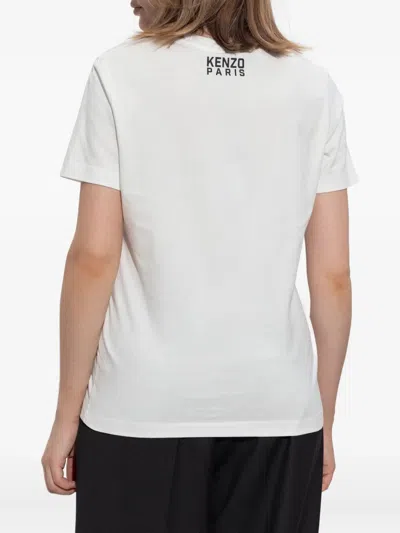 Kenzo Tiger-print Cotton T-shirt In White