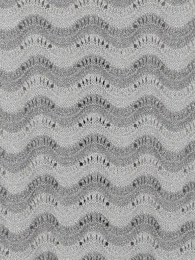 Market Openwork Midi Skirt In Gray