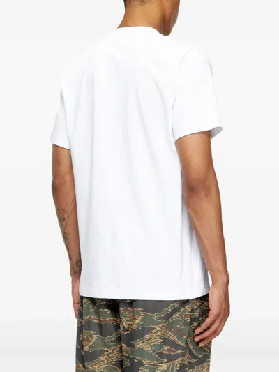 Diesel Norm Graphic Print Round Neck T-shirt In White